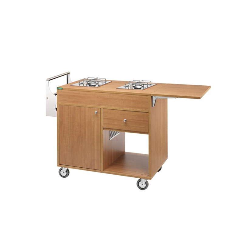 Carrello legno flambè - NOCE V3
