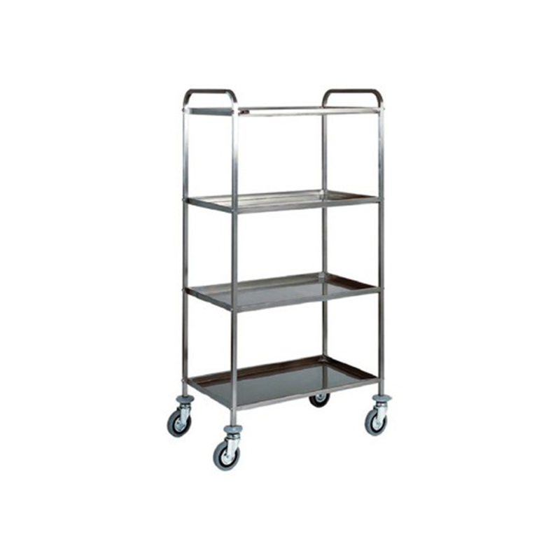 Carrello inox - 4 PIANI PIEGATI