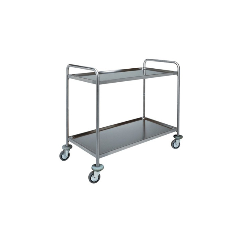 Carrello inox - 2 PIANI STAMPATI V5