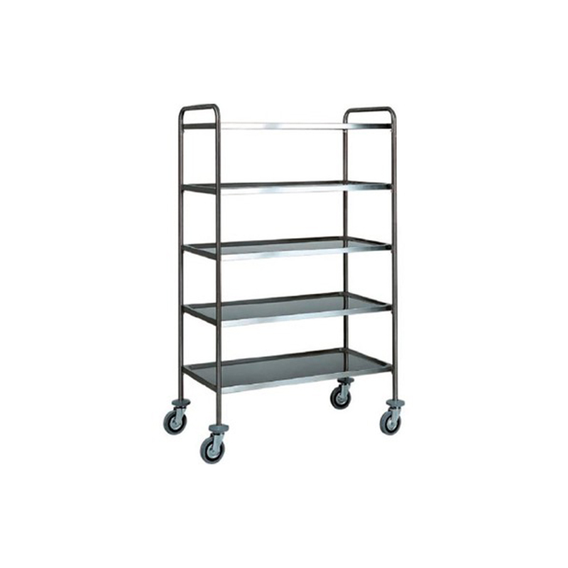 Carrello inox - 5 PIANI STAMPATI V2
