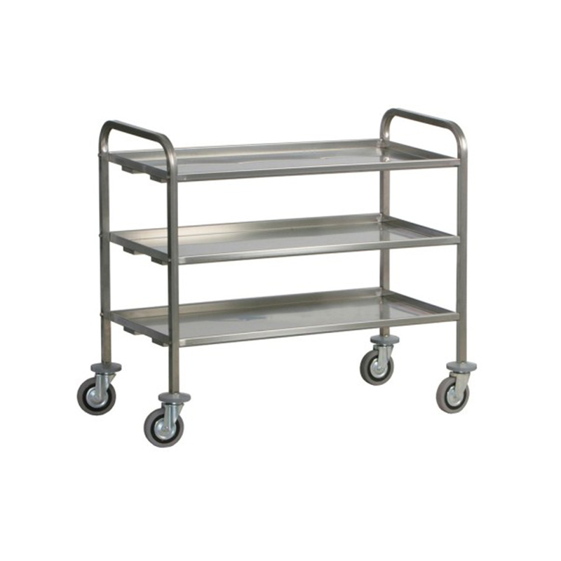 Carrello inox trasporto pesante - 3 PIANI V2