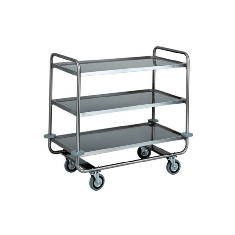 Carrello inox trasporto pesante - 3 PIANI V6