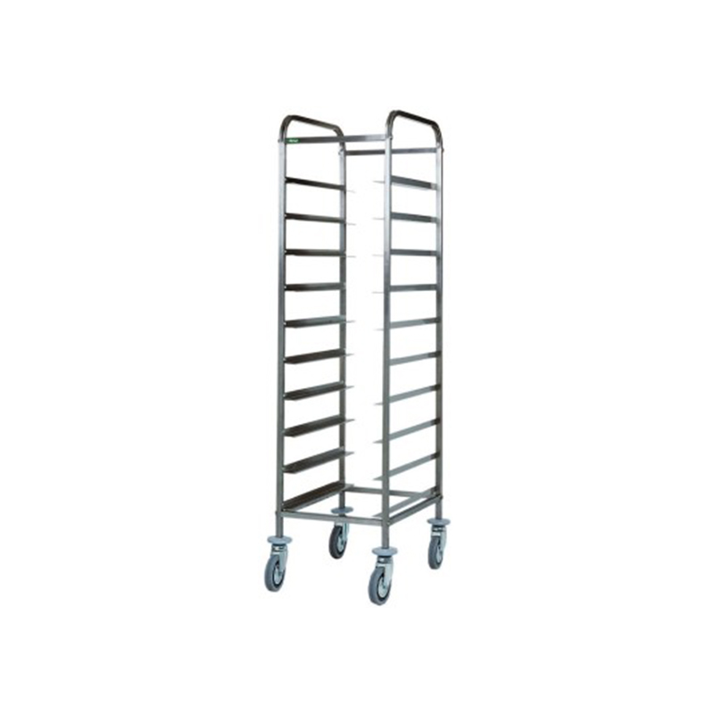 Carrello inox portavassoi - 10 VASSOI