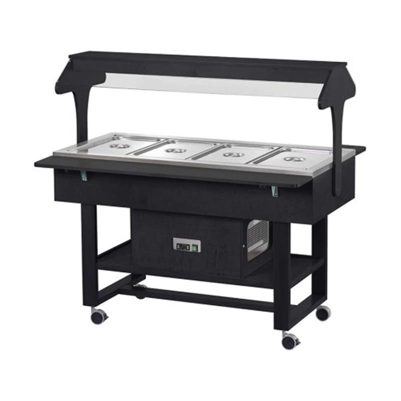 Espositore refrigerato legno 4xGN1/1 - CENERE