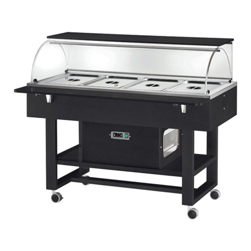 Espositore refrigerato legno 4xGN1/1 -5°+5°C - NOCE