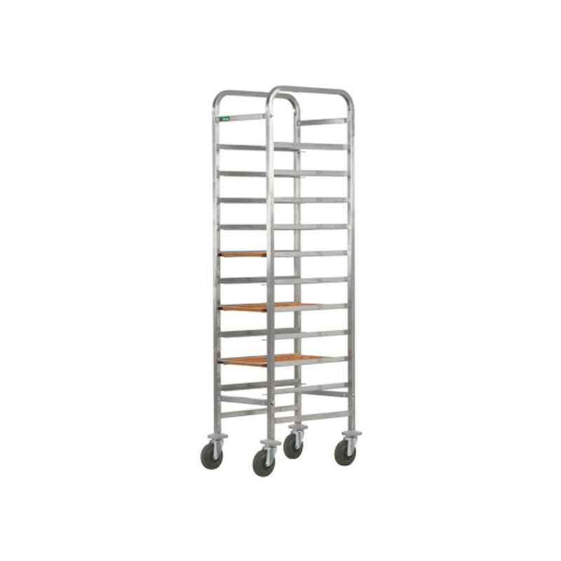 Carrello inox portavassoi rinforzato - 10 VASSOI V3