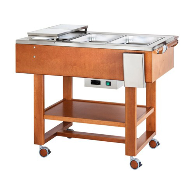 Carrello legno termico bolliti-arrosti - CARBON