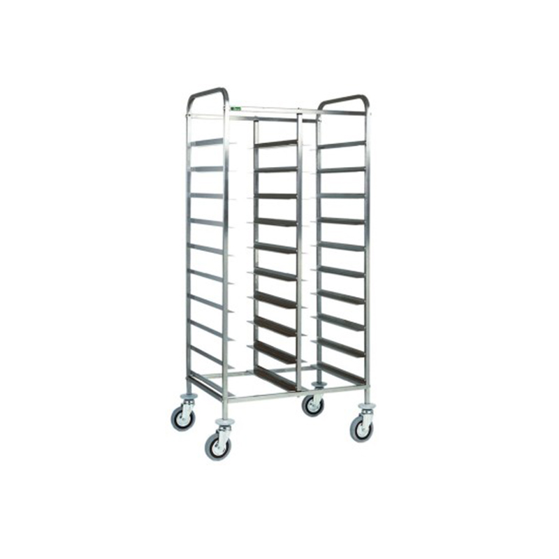Carrello inox portavassoi - 20 vassoi V3