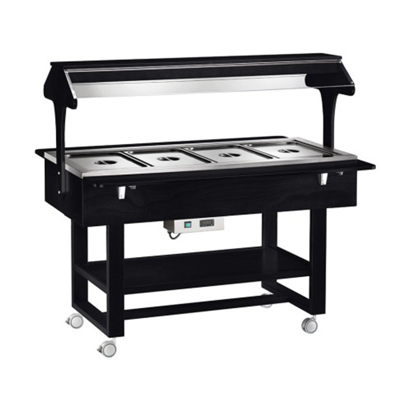 Espositore legno bagnomaria 4xGN1/1 - CENERE