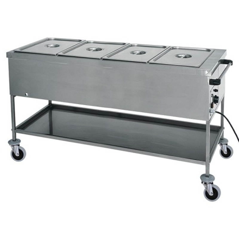 Carrello termico inox bagnomaria 4xGN1/1