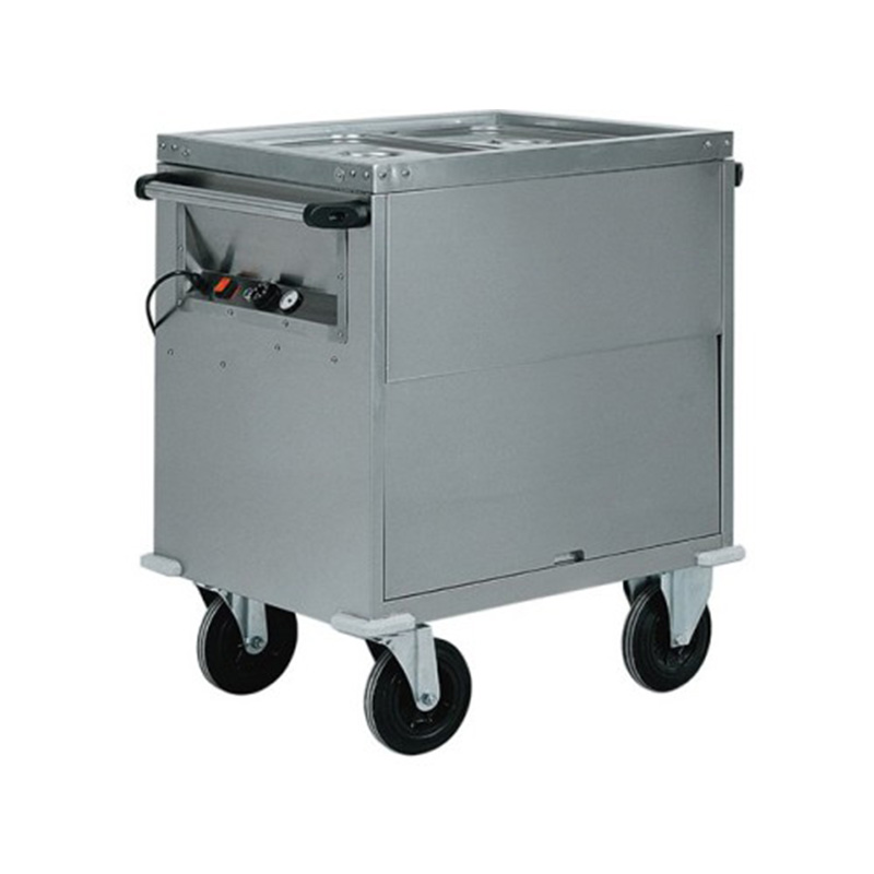 Carrello termico inox bagnomaria ARMADIATO - TEMPERATURE DIFFERENTI + VANO INFERIORE RISCALDATO 2xGN1/1