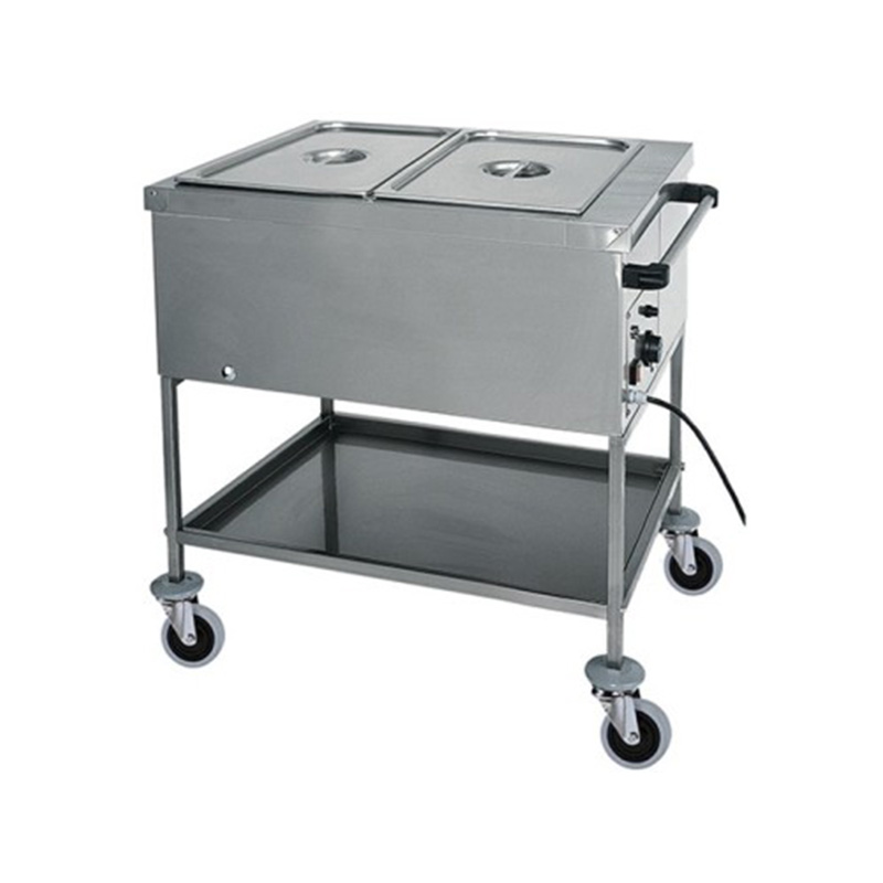 Carrello termico inox RESISTENZA A SECCO 2xGN1/1