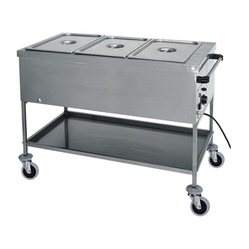 Carrello termico inox RESISTENZA A SECCO 3xGN1/1