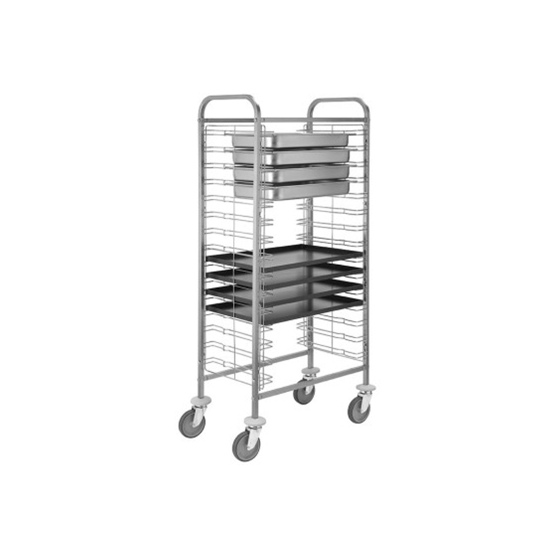 Carrello inox portateglie filo - 15xGN1/1 o 15T.60x40