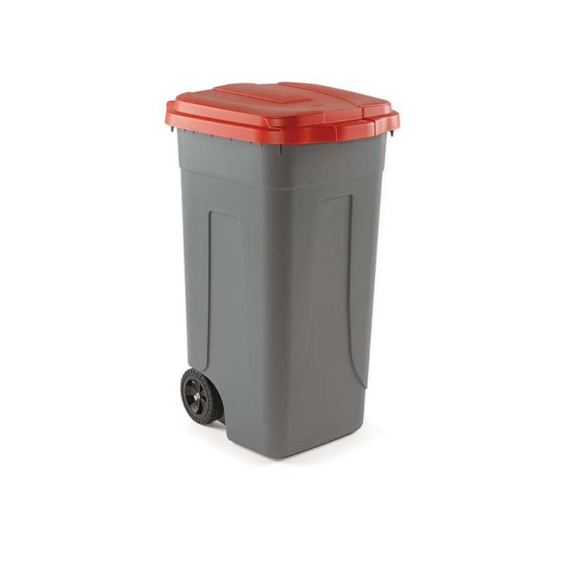 Pattumiera POLIETILENE RUOTE - GIALLO 80L