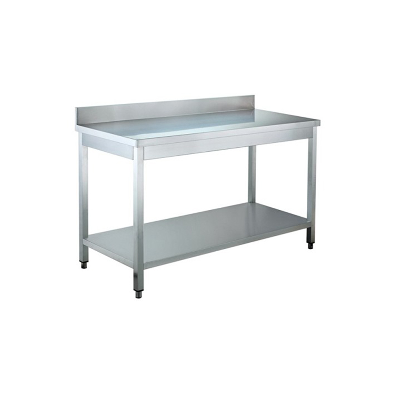 Tavolo da lavore INOX - C/ALZATINA 140x70x95cm