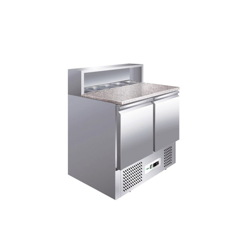 Saladette refrigerata statica  +2+8°C INOX+GRANITO