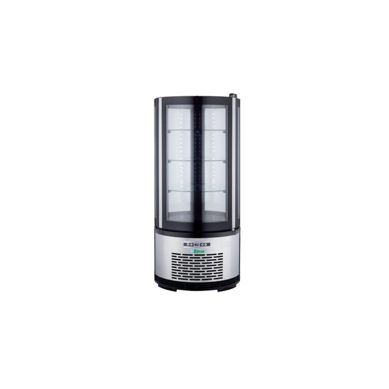 Espositore refrigerato tondo ventilato inox +2+8°C