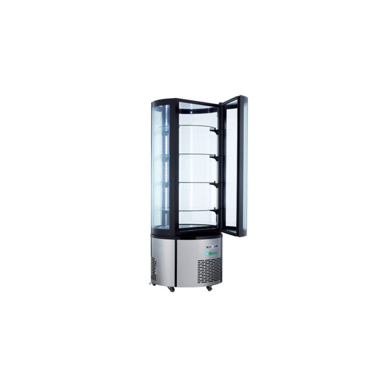 Espositore refrigerato tondo ventilato inox +2+8°C