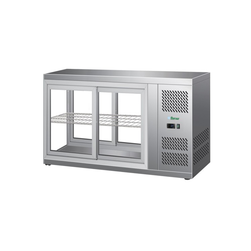 Vetrina da banco refrigerato ventilato inox +2+8°C