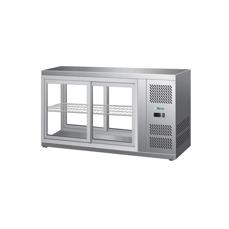 Vetrina da banco refrigerato ventilato inox +2+8°C