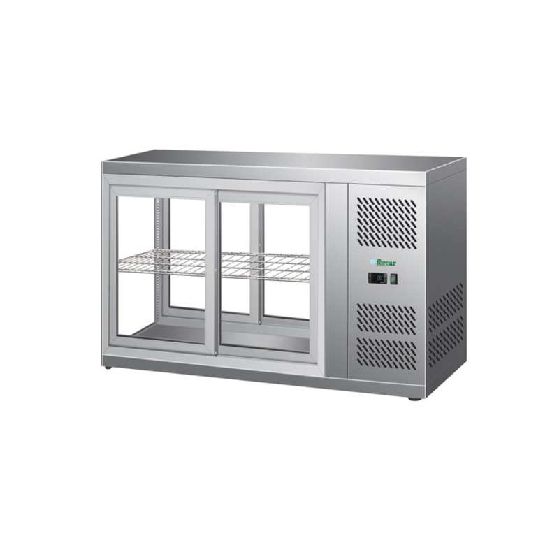 Vetrina da banco refrigerato ventilato inox +2+8°C