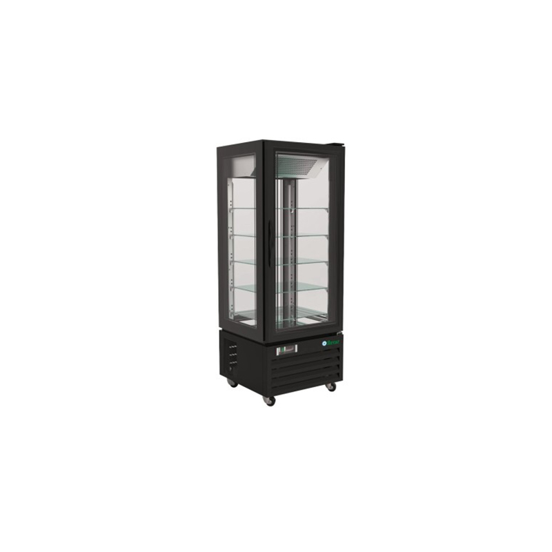 Vetrina 4 lati refrigerata ventilata -18 -22°C NERO