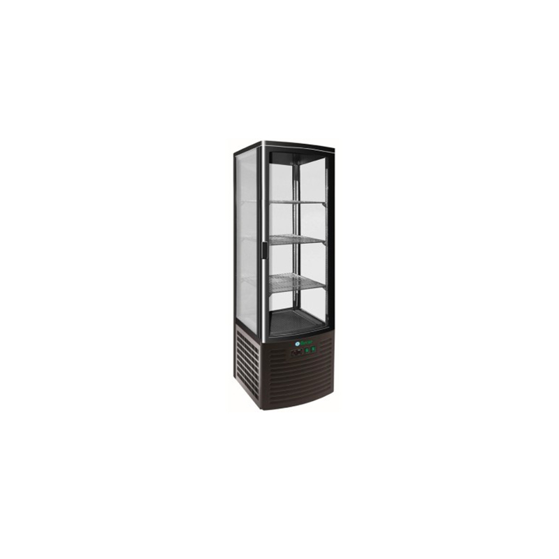 Vetrina 4 lati refrigerata ventilata  +2+8°C NERO
