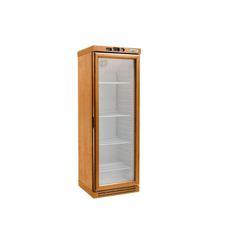 Cantinetta vini legno REFRIGERATA STATICA +2+8°C NOCE CHIARO