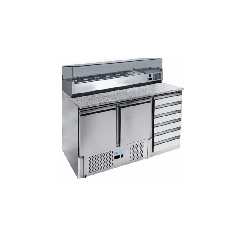 Banco pizza refrigerato STATICO +2+8°C FORCOLD