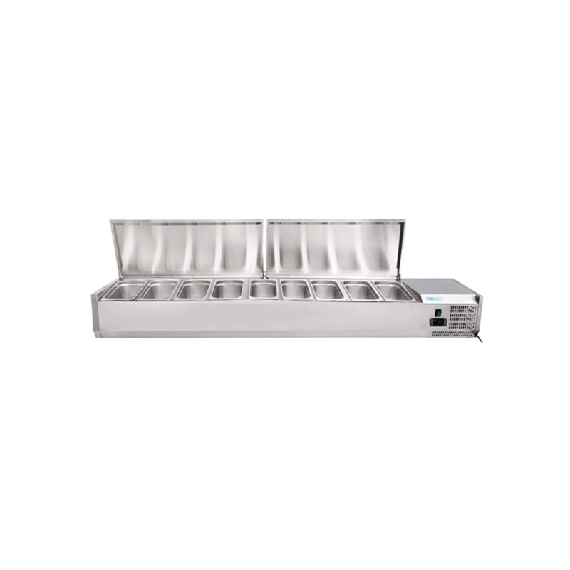 Vetrina refrigerata pizza COPERCHIO INOX +2+8°C FORCOLD