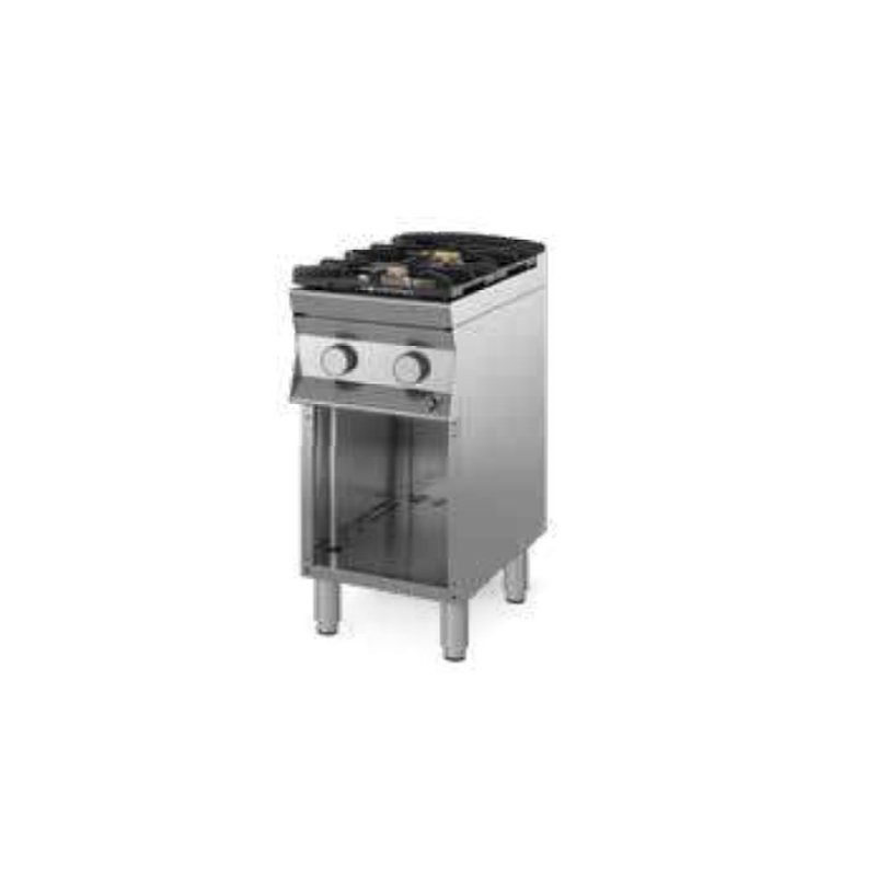 Cucina fiamma libera 2 FUOCHI A GAS CON BRUCIATORI STAGNI E PIANO CON INVASO
