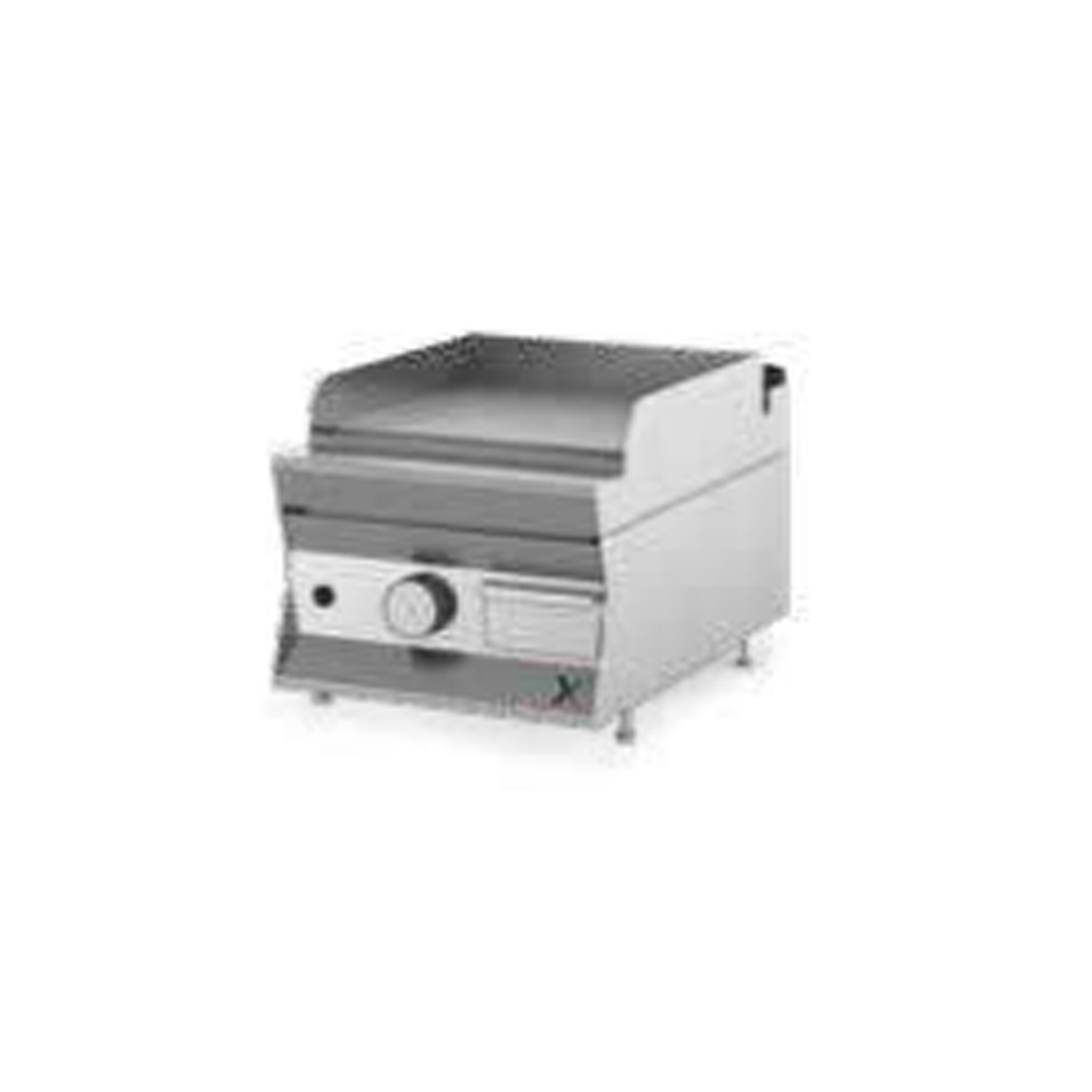 Fry top a gas da banco CON PIASTRA LISCIA CROMATA SATINATA CR40 4.0