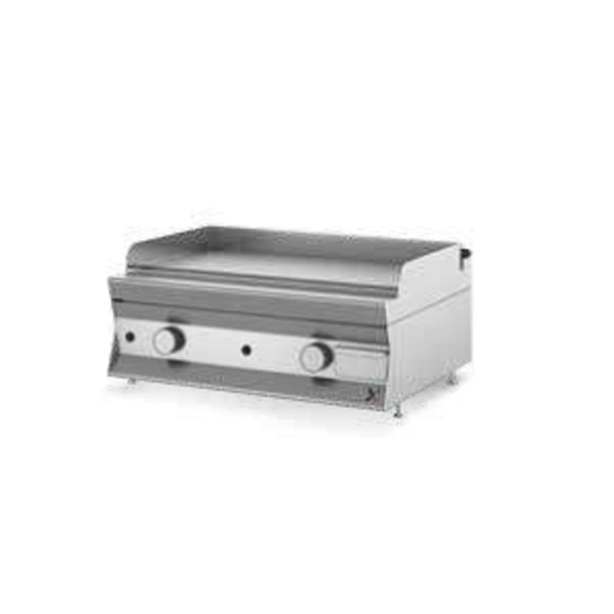 Fry top a gas da banco CON PIASTRA LISCIA CROMATA SATINATA CR40 4.0