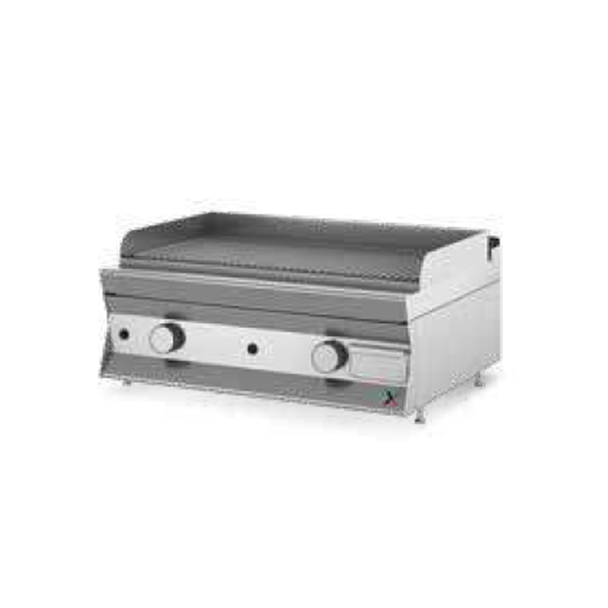 Fry top a gas da banco CON PIASTRA RIGATA CROMATA SATINATA CR40 4.0