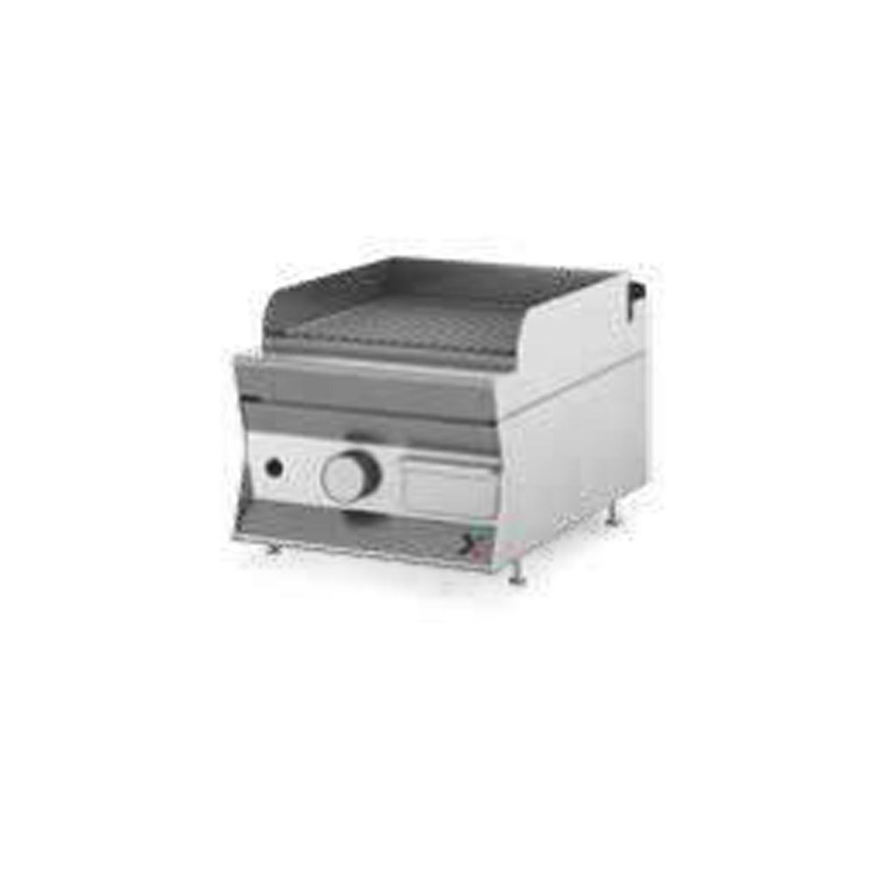 Fry top elettrico da banco PIASTRA RIGATA CROMATA SATINATA CR40 4.0
