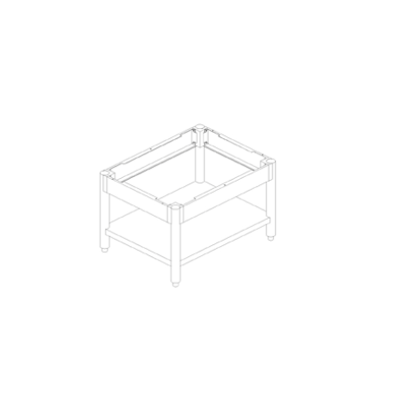 Basamenti inox con ripiano inferiore