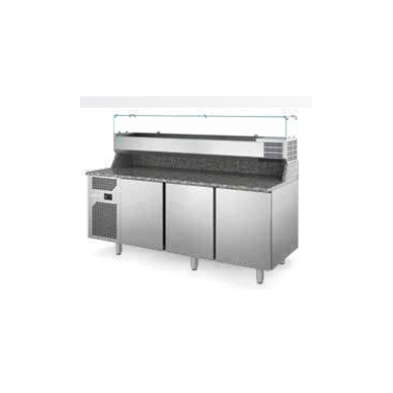 Composizioni pizzeria CON VETRINE 1/3 GN 6 BACINELLE