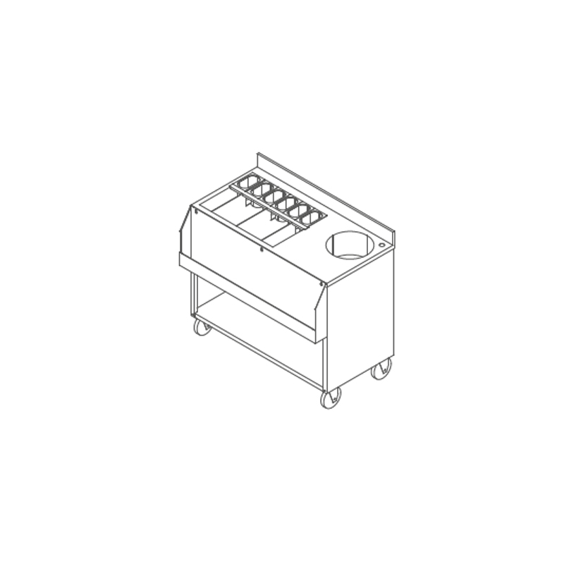 Banco cocktail SU RUOTE