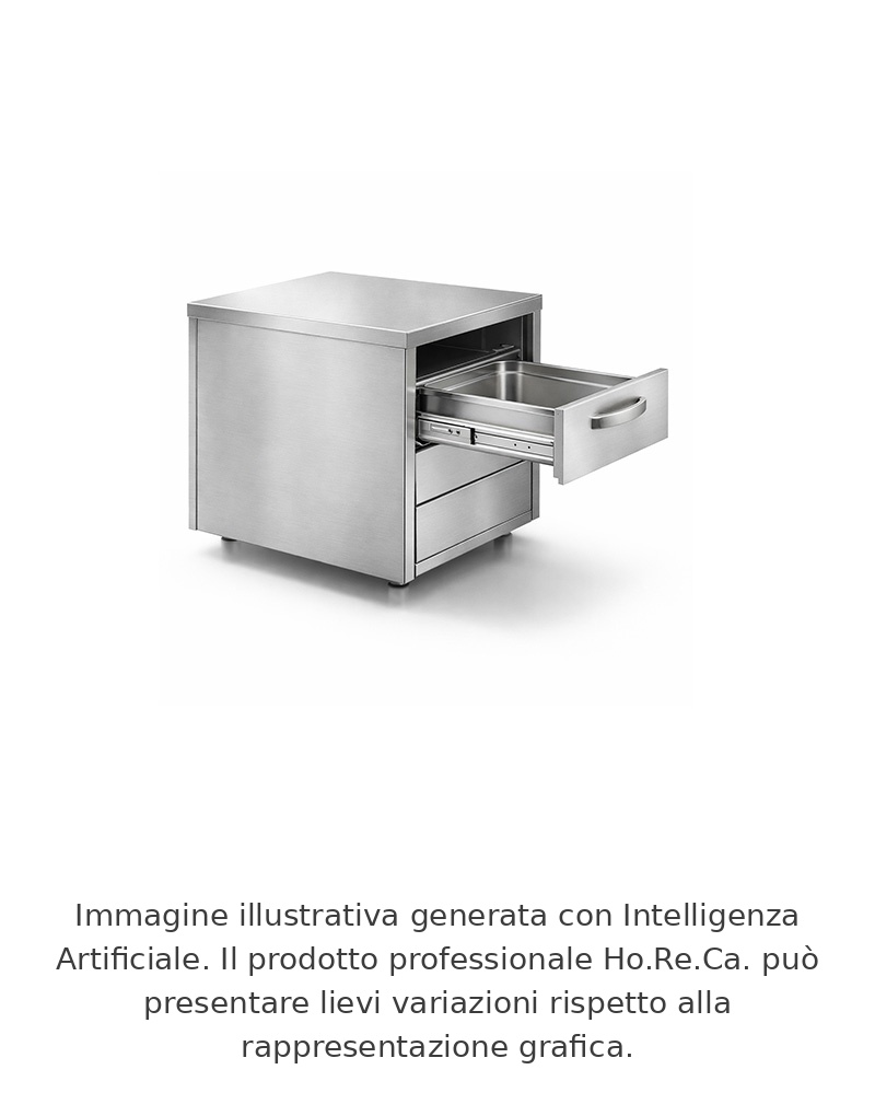 Elemento cassettiera a 3 cassetti GN 2/1 h.100-Accessori tavoli