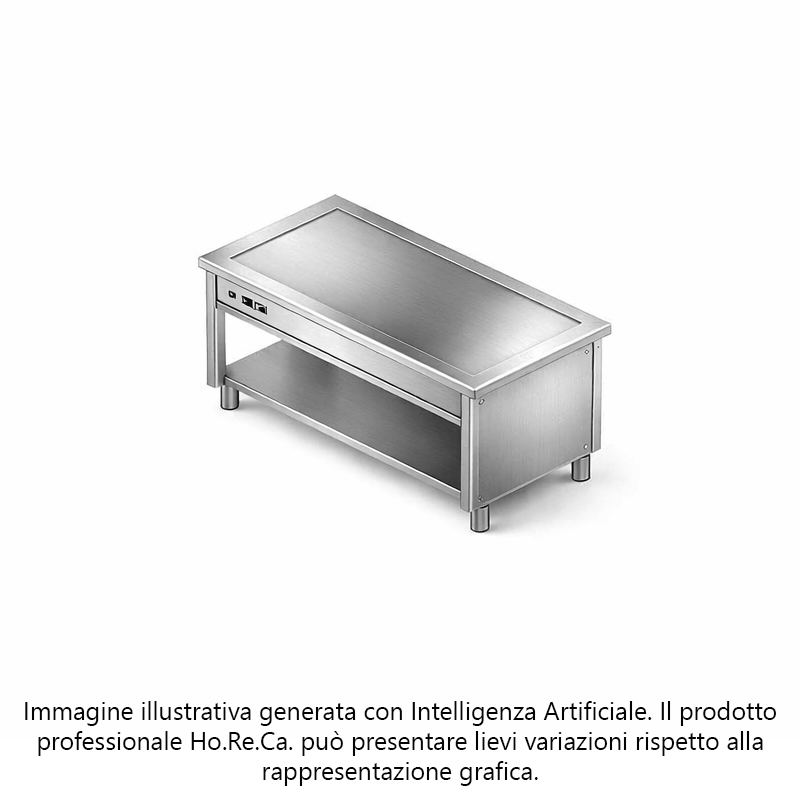 Elemento con piano caldo a secco - vano inferiore a giorno
