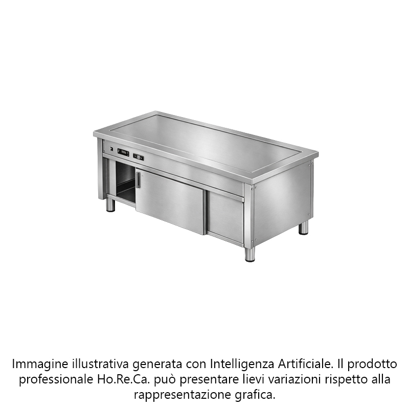 Elemento con piano caldo a secco - vano inferiore caldo