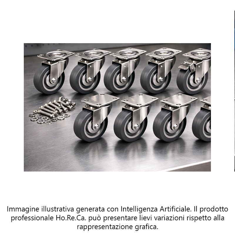 Kit 8 ruote inox