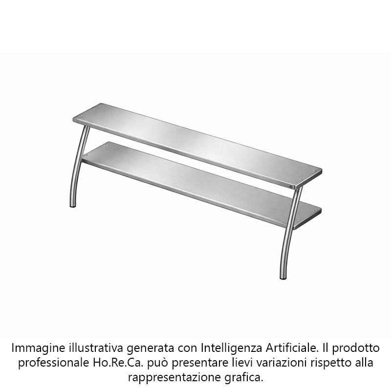 Mensole inox con supporti in tubolare inox