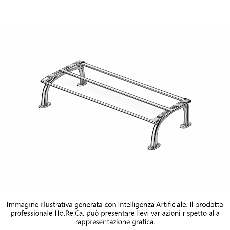 Mensole in cristallo con supporti in acciaio pieno