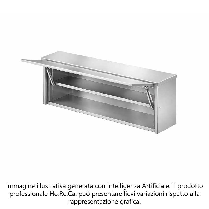 Armadietto pensile con anta basculante a pistoni