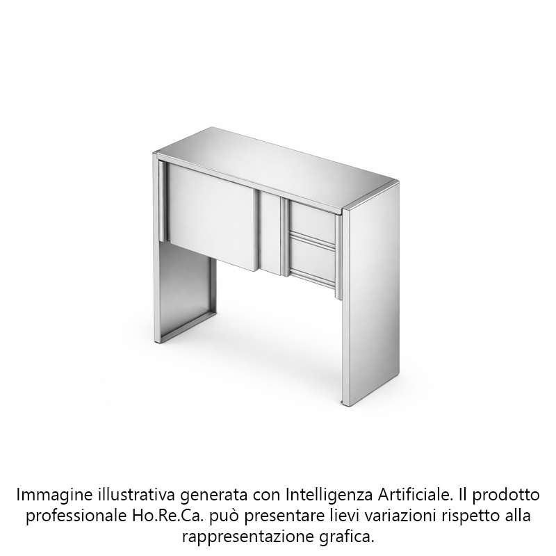 Coppia di fianchi per appoggio pensile su tavolo