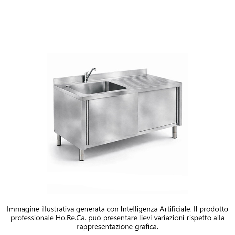 Lavatoio armadiato con ante scorrevoli profonditá 700