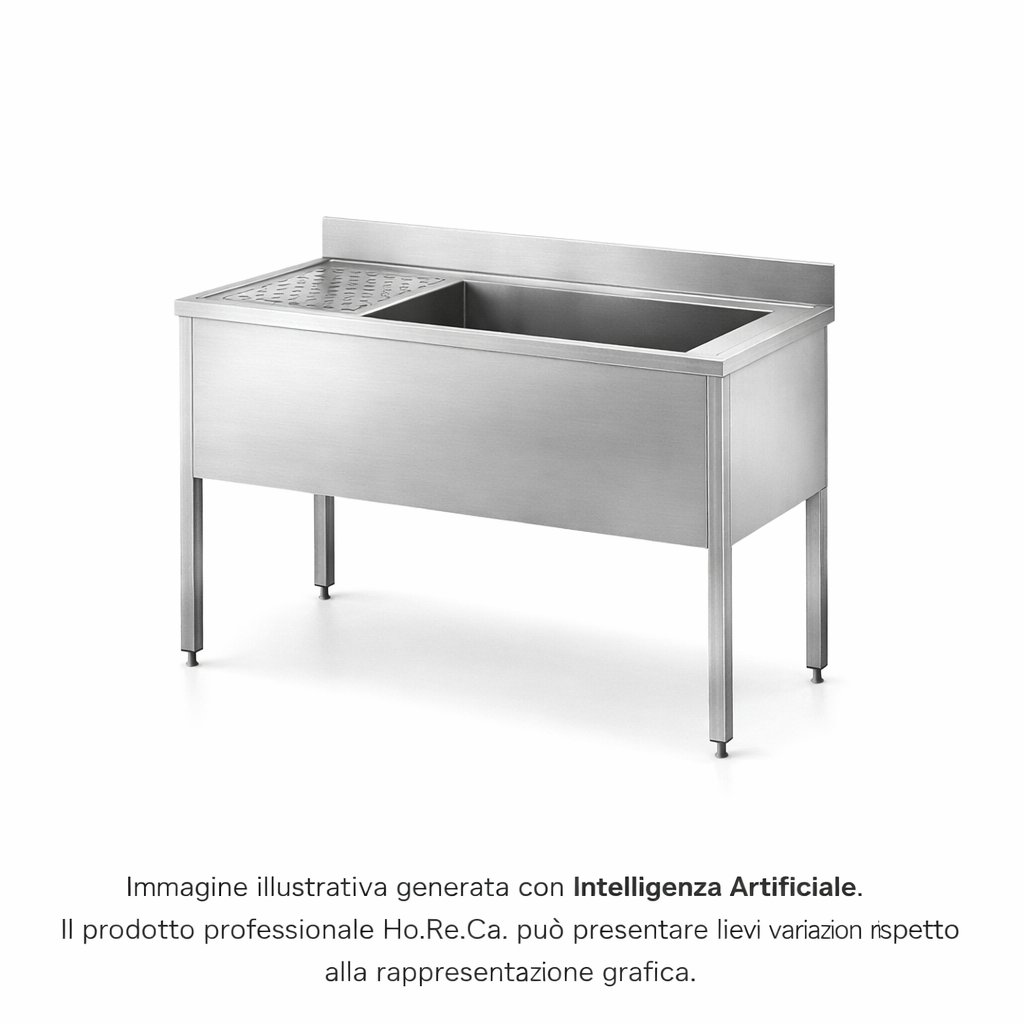 Lavatoio macero e lavaggio pentole su gambe profonditá 700