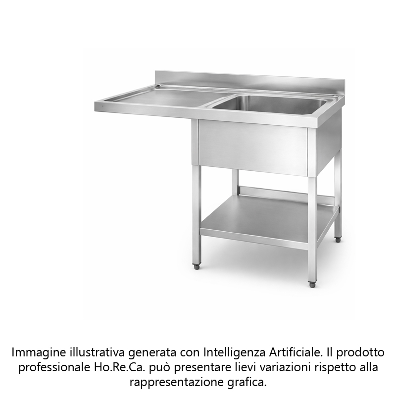 Lavatoio a sbalzo con ripiano inferiore profonditá 600